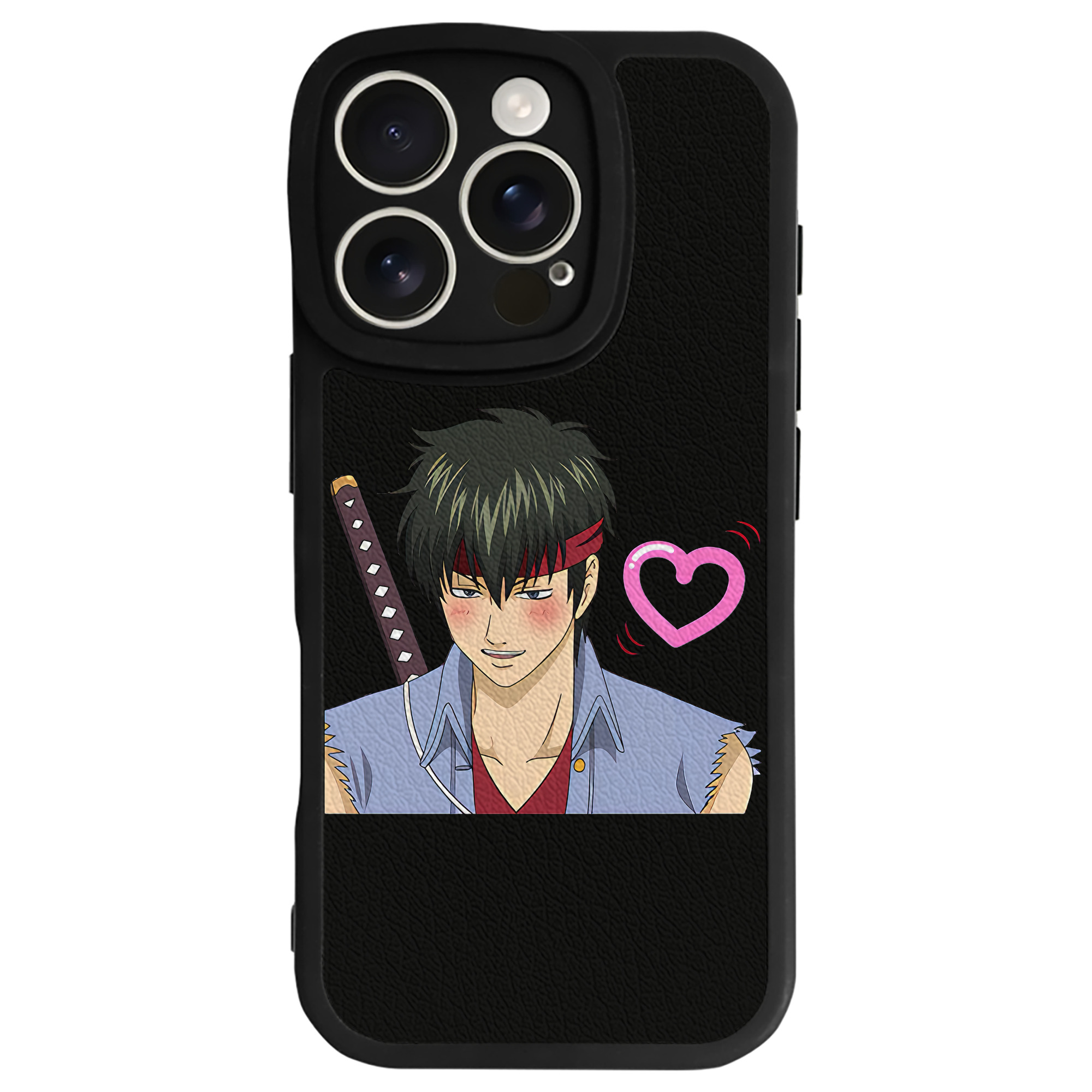 （画像用） ぎんたま 坂田銀時（さかたぎんとき） 神楽 志村新八（しむら しんぱち） GINTAMA Sakata Gintoki Kagura Shimura Shinpachi 【iPhone 16シリーズ対応】シリコンスマホケース（レザー調） 材質：シリコン